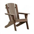 Sedia Adirondack da esterno 80 x 75 x 95 cm in plastica marrone - schienale inclinato e braccioli