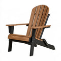 Sedia Adirondack da esterno 78 x 88 x 96 cm in polietilene marrone e nero con schienale inclinato