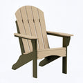 Sedia Adirondack 83 x 78 x 98 cm in plastica beige e verde per esterno - schienale inclinato